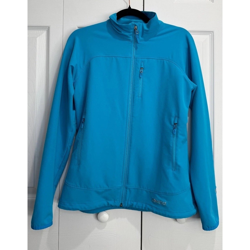 Marmot Tempo Softshell Jacket Women's‎ Medium Blue Long Sleeve Full Zip Classic